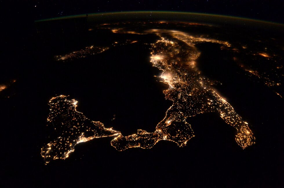 L'Italia di notte.