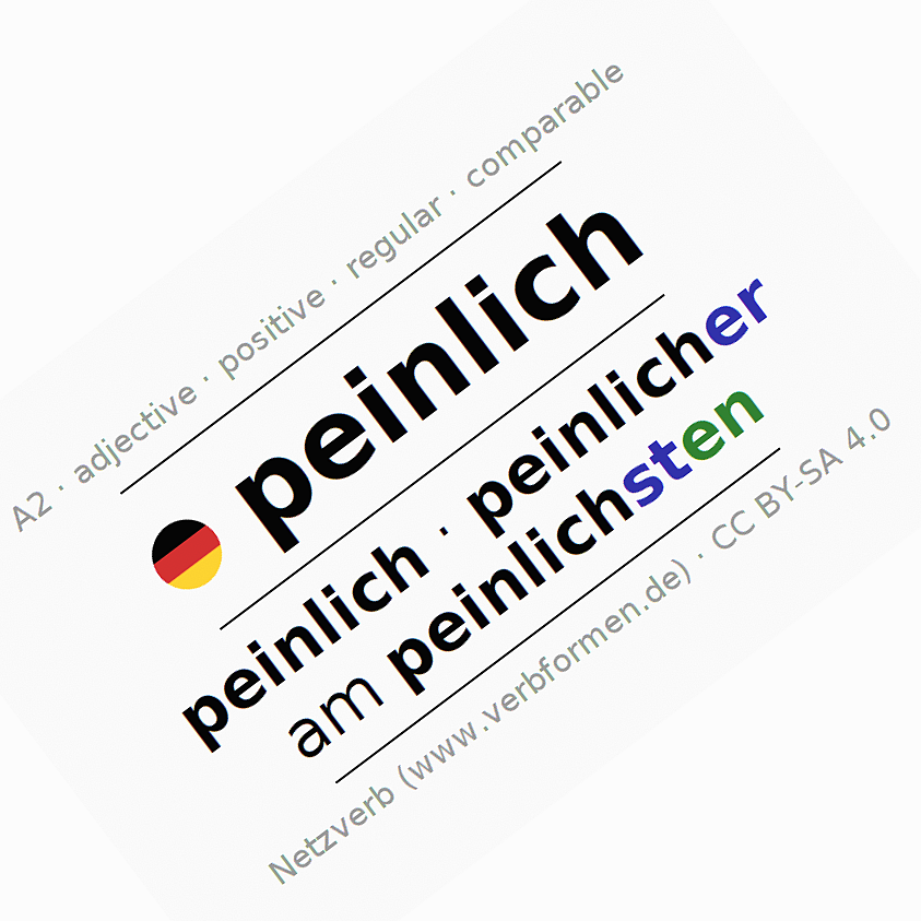 (descrizione del termine Peinlich)